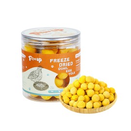 PAWUP Freeze Dried Quail Egg Yolk Pet Treats, Freeze-Dried Pet Food for Dogs, Cats, Pure Fresh Ingredient, 4.2 oz, Rawhide Free, Gluten&Grain Free