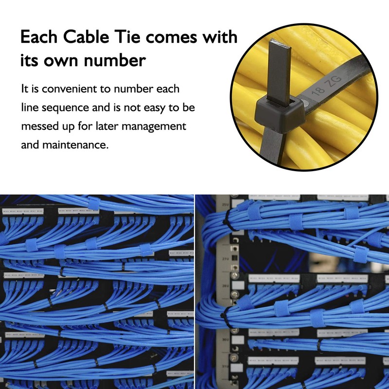 Yaluzibi 4 inch Cable Ties Black 100 Pack, 2.5mm x