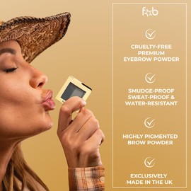 Lux Eyebrow Kit Refill Powder - Soft and Natural Eyebrow Definition for Dark Brown/Chocolate Brows On-The-Go