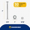 3/8" x 7" (50 Pack) Galvanized Carriage Bolt Kit, Grade