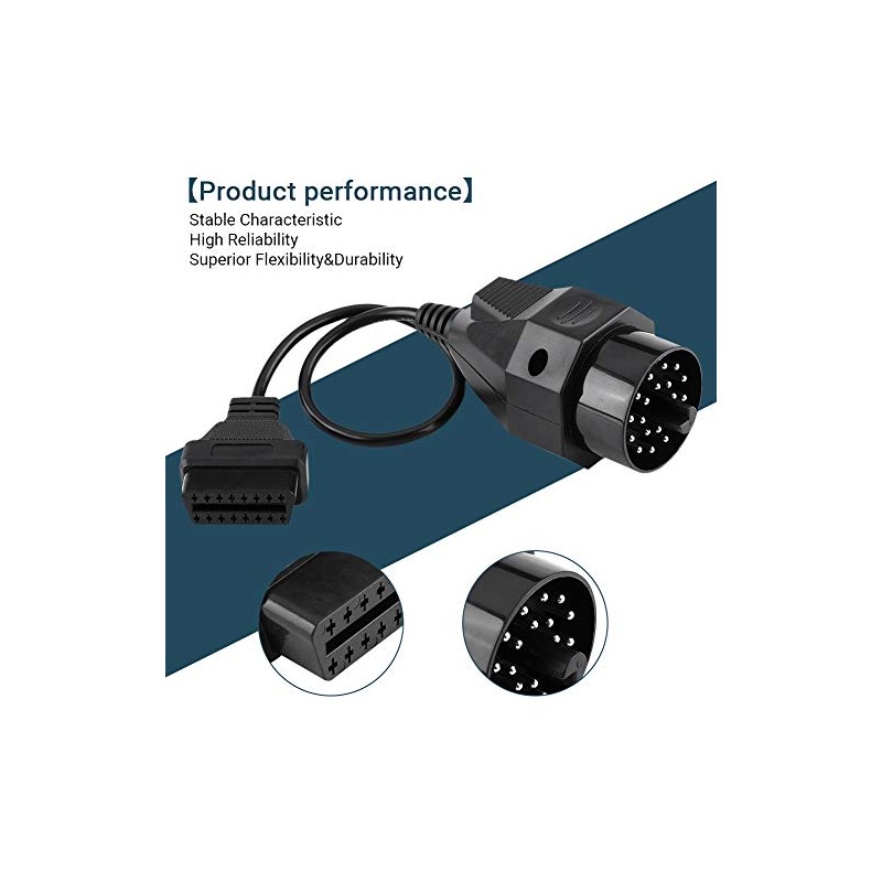 OBD2 Adapter Scanner Kabelstecker, Rund Diagnose OBD II Adapter -