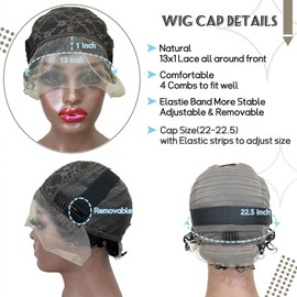 Bestvivid Pixie Cut Short Curly Lace Front Wigs Human Hair Ombre Blonde 13x1 HD Lace Bob Wigs Pixie Cut Glueless Blonde Lace Front Wigs Human Hair for Women 6 inch