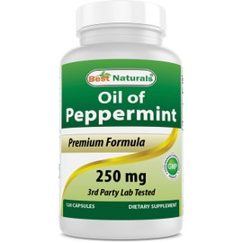 Best Naturals Peppermint Oil Bowel Soothing Dietary Supplement, 250 mg, 120 Count