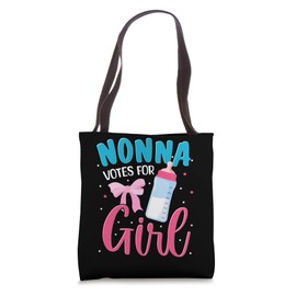 Nonna Votes For Girl Funny Gender Reveal 2025 Baby Girl Tote Bag