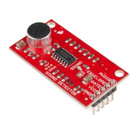 SparkFun Sound Detector (with Headers) Small and Very Easy-to-use Audio Sensing Board with Three Different outputs, Sound Detector Provides Audio Output as Well as Binary Indication of The Sound!