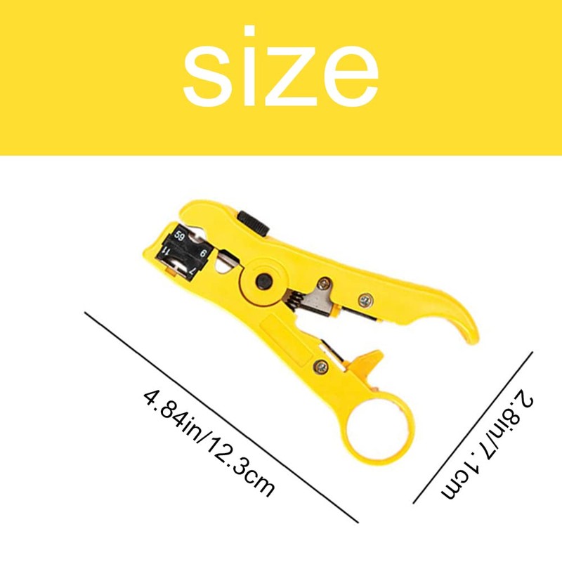 TAORANJU Coaxial Cable Stripper Tool Data Cable Stripper Tool Adjustable