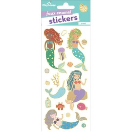 Paper House Mermaid Faux Enamel Stickers Planner Supply Papercraft Party DIY Craft Scrapbook