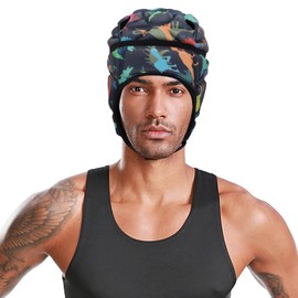 Rugby Headguard Flag Football Helmet Full Coverage Scrum Cap Soft Protective Shell Foam Padding Soccer Headgear Adjustable Breathable Head Protector Padded Anti-Collision Cap for Youth Adults