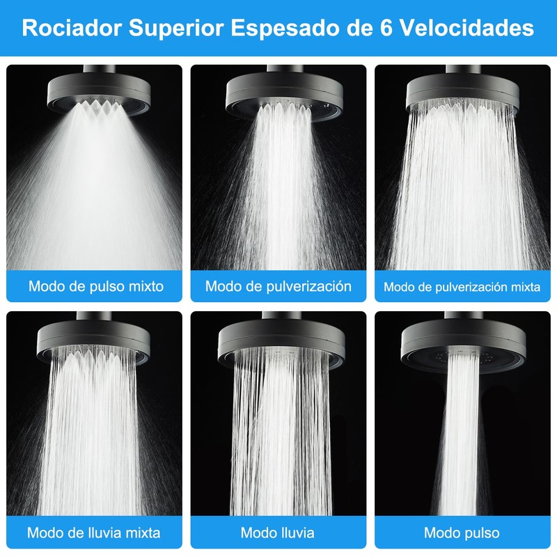 HAWOO Regaderas para Baño, 6 in 1 Multifuncional Cabeza de