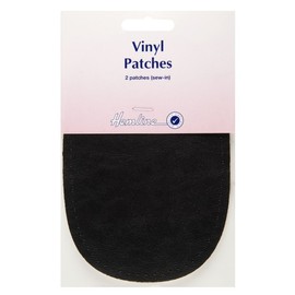 Hemline Vinyl Patches - Sew In - Black H699
