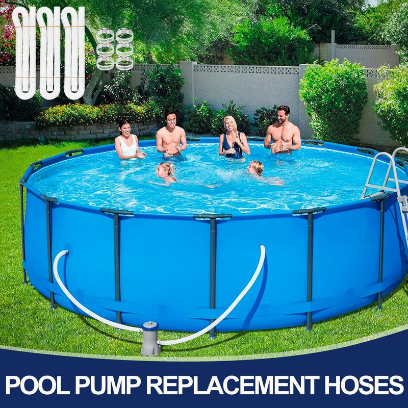 Pool Hoses for Above Ground Pools, 3 Pack 1.25 x