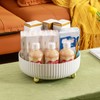 Rotatable Storage Tray Plastic Large Capacity Rotating Organizer Tray Desktop