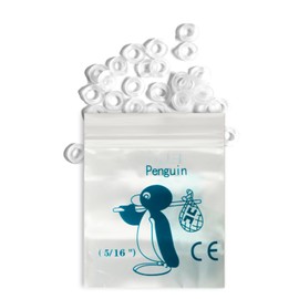 LA MIERE Non Latex 100P Clear Orthodontic Braces Bands Elastics Dental Bands Intraoral Elastic Bands (Medium, 5 Oz, 5/16" (8mm))