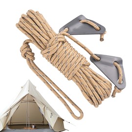 Camping Rope | Guyline Camping Paracord Rope,32.8Ft 5mm Reflective Cord Survival Gear, Clothesline for Camping Hiking Accessories, Tent, Canopy