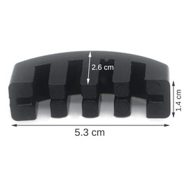 4/4 Violin Practice Mute Heavy Rubber 5-Prong Violin Silencer Practice Mute Acoustic Electric for Quiet Practice Apartment Late-Night - Black