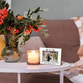 Foyoulame Mr And Mrs Picture Frames 4x6, Couples Picture Frame, Wedding Photo Frames, Marriage License Frame, Wedding Gifts For Newlyweds Decorative Photo Picture Frame for Table Desk Decor