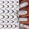 11 Sheets French Gradient Nail Art Stickers 3D Self-Adhesive French