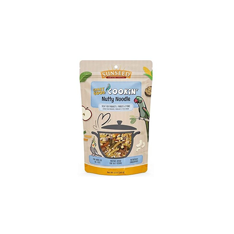 Sunseed Crazy Good Cookin Bird Treat, 12 Ounces, Nutty Noodle