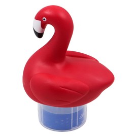 Hsthe Sea Floating Chlorine Dispenser, Swimming Pool Spa Hot Tubs Removable Inflatable Pool Chemical Float Holds 3 Inch Chemical Tablets(flamingo)