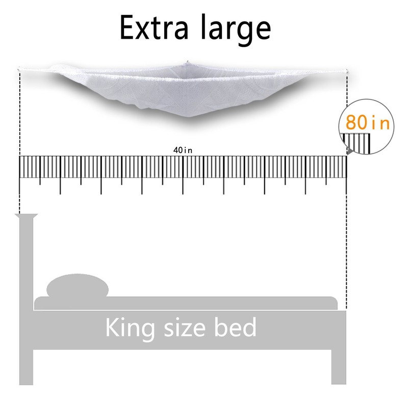zebrum Toy Hammock, Extra Large Corner Storage Net for Stuffed