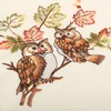 Quinnyshop - Owl Leaf Embroidery Tablecloth Approx. 85 x 85