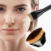 Kit Brochas Hexagonales Media Luna Base Maquillaje Corrector Crema Líquida