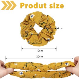 20 Pieces Chiffon Hair Ties, Silk Hair Scrunchies, Elastic Hair Ties Scrunchies, Soft Elastic Hair Ties, Suitable for All Hair Types and Hairstyles