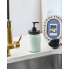 Jarmazing Products Vintage Blue Glass Mason Jar with Plastic Soap