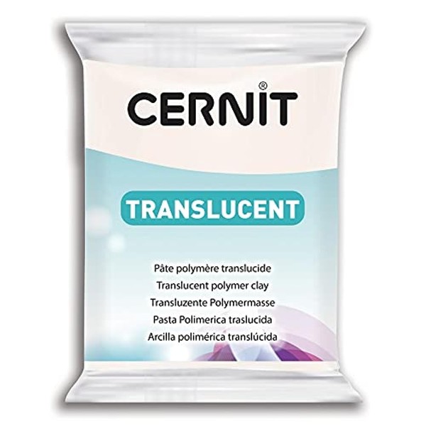 Cernit Transparant Clay White 0.55 Lb, 250g - Polymer Clay