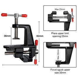 Mini Bench Vise, Bestgle Universal Vise Clamp 35mm Protable Work Bench Vise Clamp for Small Work Crafts Finishing Jewelry DIY Repair Tools