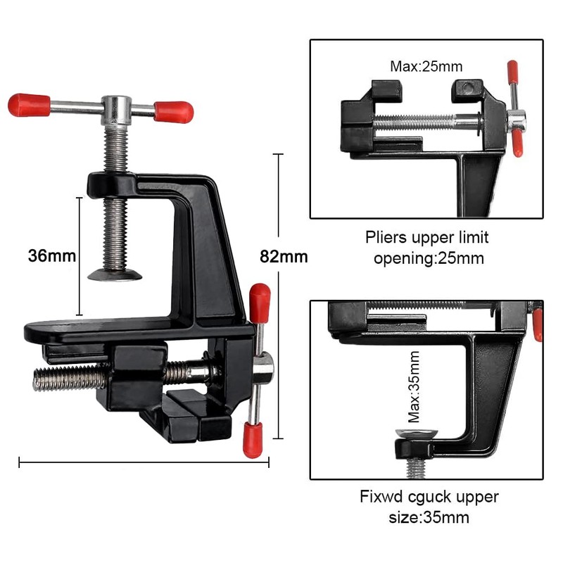 Mini Bench Vise, Bestgle Universal Vise Clamp 35mm Protable Work