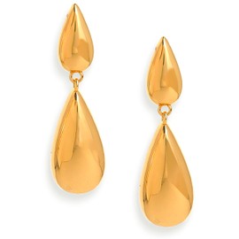 Frigotine Chunky Gold Teardrop Dangle Drop Earrings for Woman, Trendy Statement Geometric Large Tear Drop Earing Dangling Prom Party Fashion Jewelry Gifts