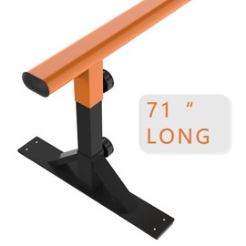 MR Skate Rail Skateboard Ramp Grind Rail Professional Skatepark Grind Rail Adjustable Height Grind Rail for Skateboard Rail Tricks Practice, Free Extendable Heavy Duty Ellipse Flat Bar Skate Grind 71”