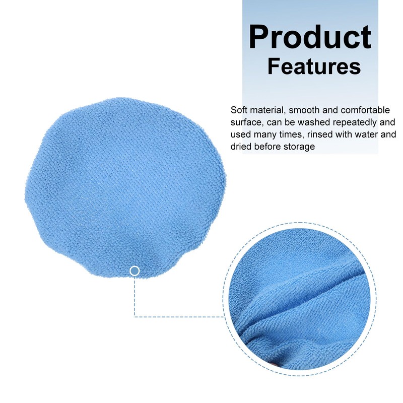sourcing map 5pcs Car Polisher Bonnet Buffing Pad Micro-Fiber Polishing