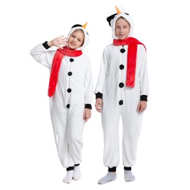 HSCTEK Snowman Onesie Kids, Christmas Onesie Pajamas Boys Girls, Family Snowman Costume Child Children 14