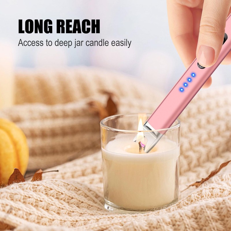 LcFun 2 Pack Candle Lighter Electric USB Rechargeable Plasma Arc
