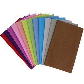 Jukway 12Pcs Solid Color Cotton Fabric Bundles Fat Quarters 45x50 cm, Pure Cotton Twill Fabric Patchwork Cloths Craft Quilting Fabric for Sewing DIY Decoration Art Handwork (Multicolor)