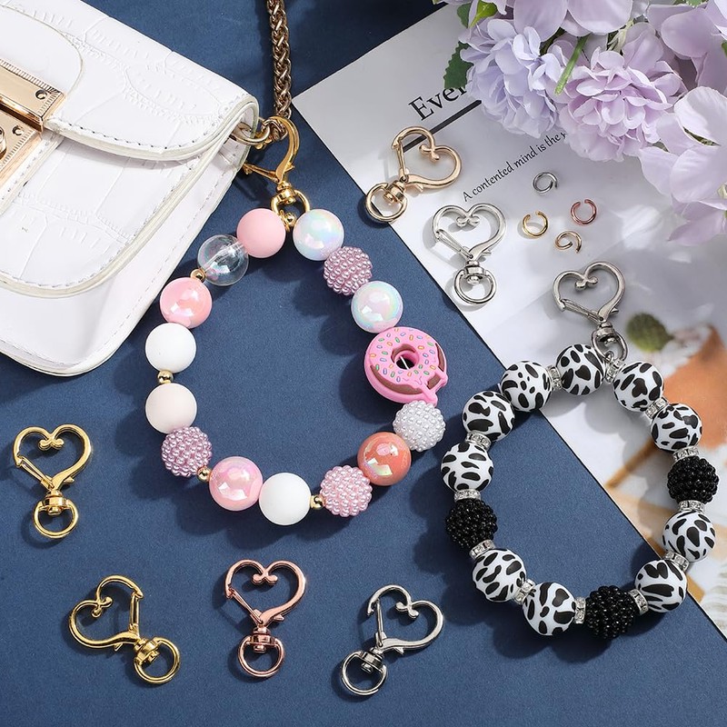 SOFPLATE 1 Box 40Pcs Swivel Snap Hooks Gold Lobster Clasps