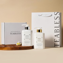 TEABLESS Perfume Body Lotion & Wash, Lily Musk White Tea Gift Set - Hydrating Vegan Moisturizer for Sensitive Dry Skin - Korean Skin Care - Gentle, Soothing, Non-Greasy, Fragrance