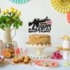 Decoración para tartas de feliz cumpleaños con purpurina negra para