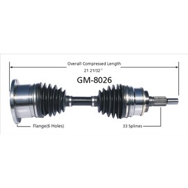 SurTrack GM-8026 CV Axle Shaft