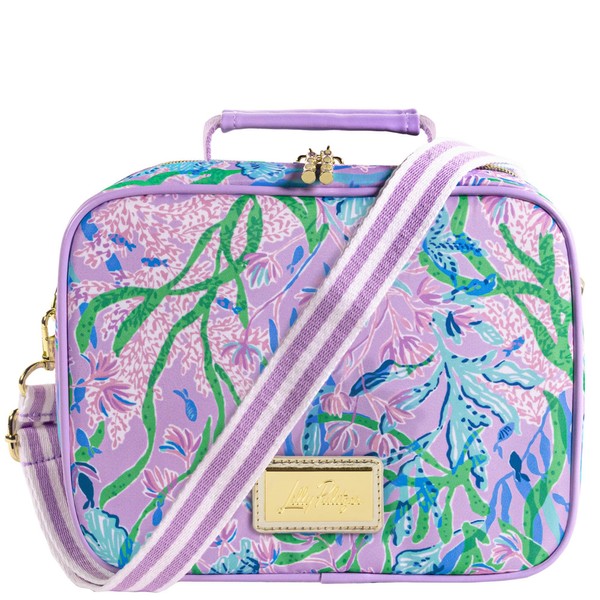Lilly Pulitzer Insulated Lunch Box for Women, Cute Lunch Cooler
