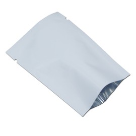 FERENLI Flat Open Top Mylar Aluminum Foil Bag Heat Seal Airtight Long Term Food Storage Pouch with Tear Notch Vacuum Smell Proof Small Sample Bags for Candy Packing (2x2.8 inch, White)