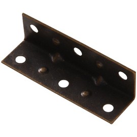 Hillman 853079 3-1/2 x 3/4 in. Inside Corner Brace - Antique Brass 4-Pack