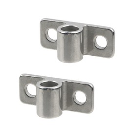 Nicerity 2Pcs Cast Gate Hinges 304 Stainless Steel Horizontal Wall Mount Gate Hinge Fit 5/8",Chain Link Fence Gate Hinge for Farm Gate (Silver)