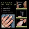 Short Square Nail Tips, Venares 500 Pcs Half Matte Short