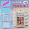 Xenophoer White French Tip Almond Medium Fake Nails with White