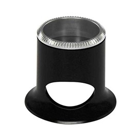 Bergeon 2611-TN 2.8X Watchmaker Loupe Biconvex Air 3 x 1/2, Black, Modern
