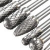 8pcs Carbide Rotary Burr Set, Double Cut 1/4''(6.35mm) Shank Solid