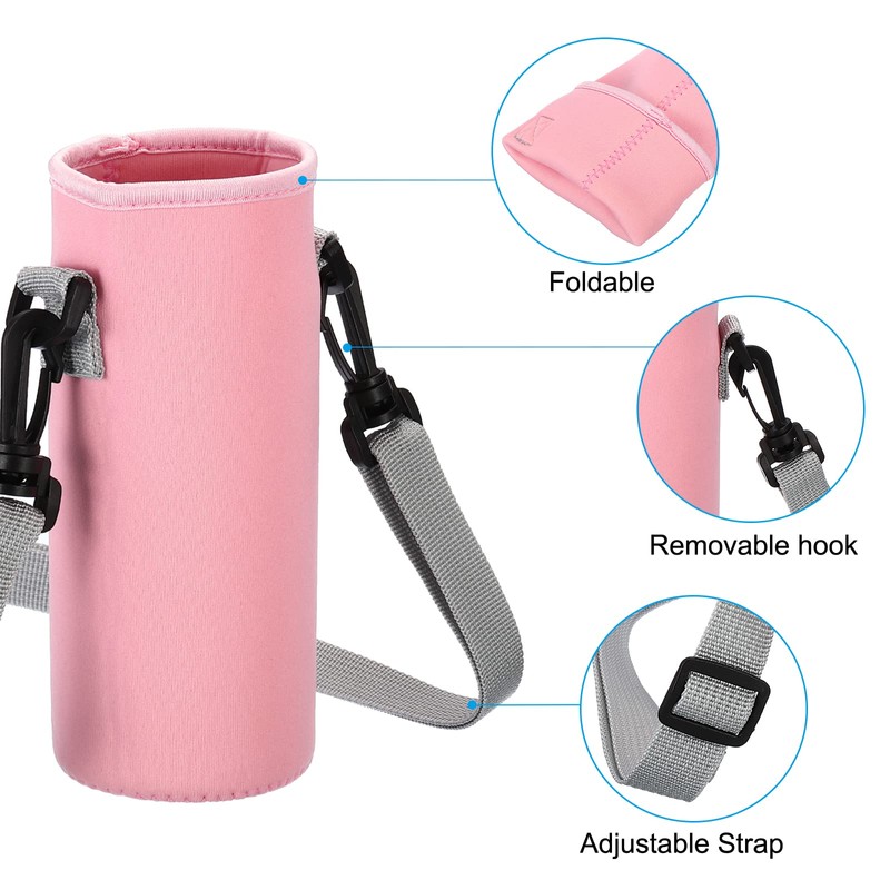 PATIKIL Neoprene Portable Insulated Water Bottle Carry Bag with Adjustable